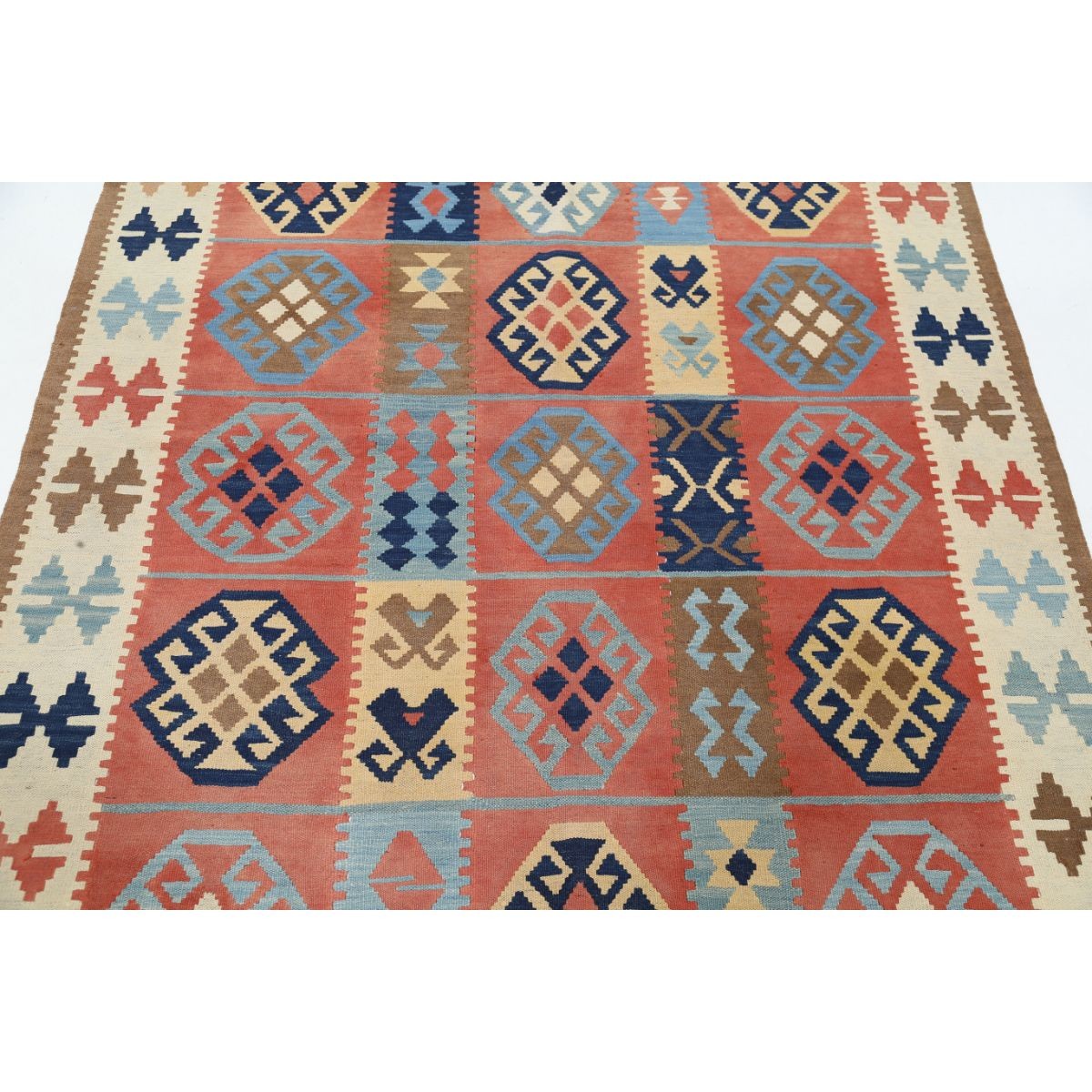 Kafkaas 5x7 Hand Woven Washable Wool Rug - Colorful