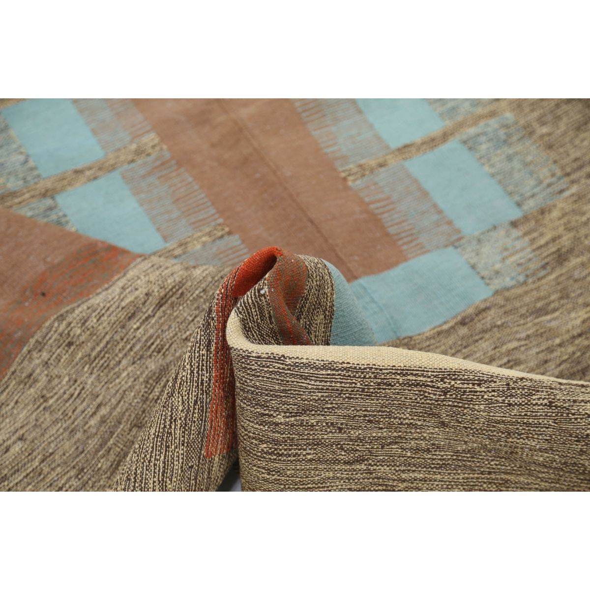 Kafkaas 5x7 Hand Woven Washable Wool Rug - Colorful
