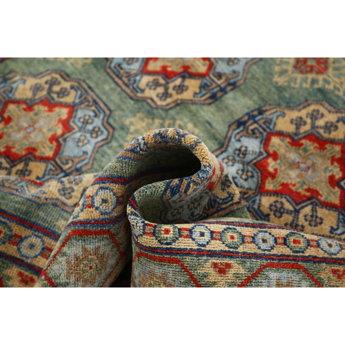 Revival 6x8 Handmade Double Knotted Washable Wool Rug - Colorful