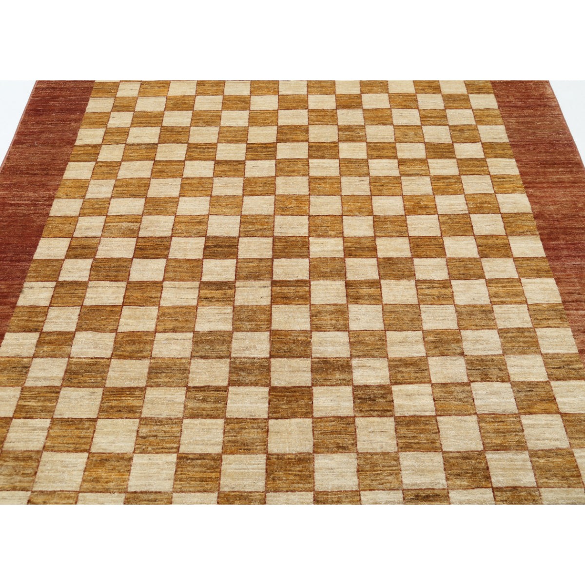 Modcar 6x9 Handmade Double Knotted Washable Wool Rug - Colorful