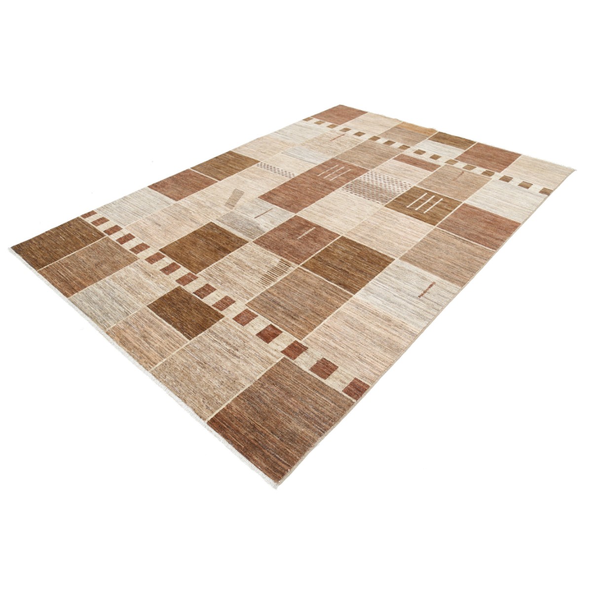 Modcar 7x10 Handmade Double Knotted Washable Wool Rug - Colorful