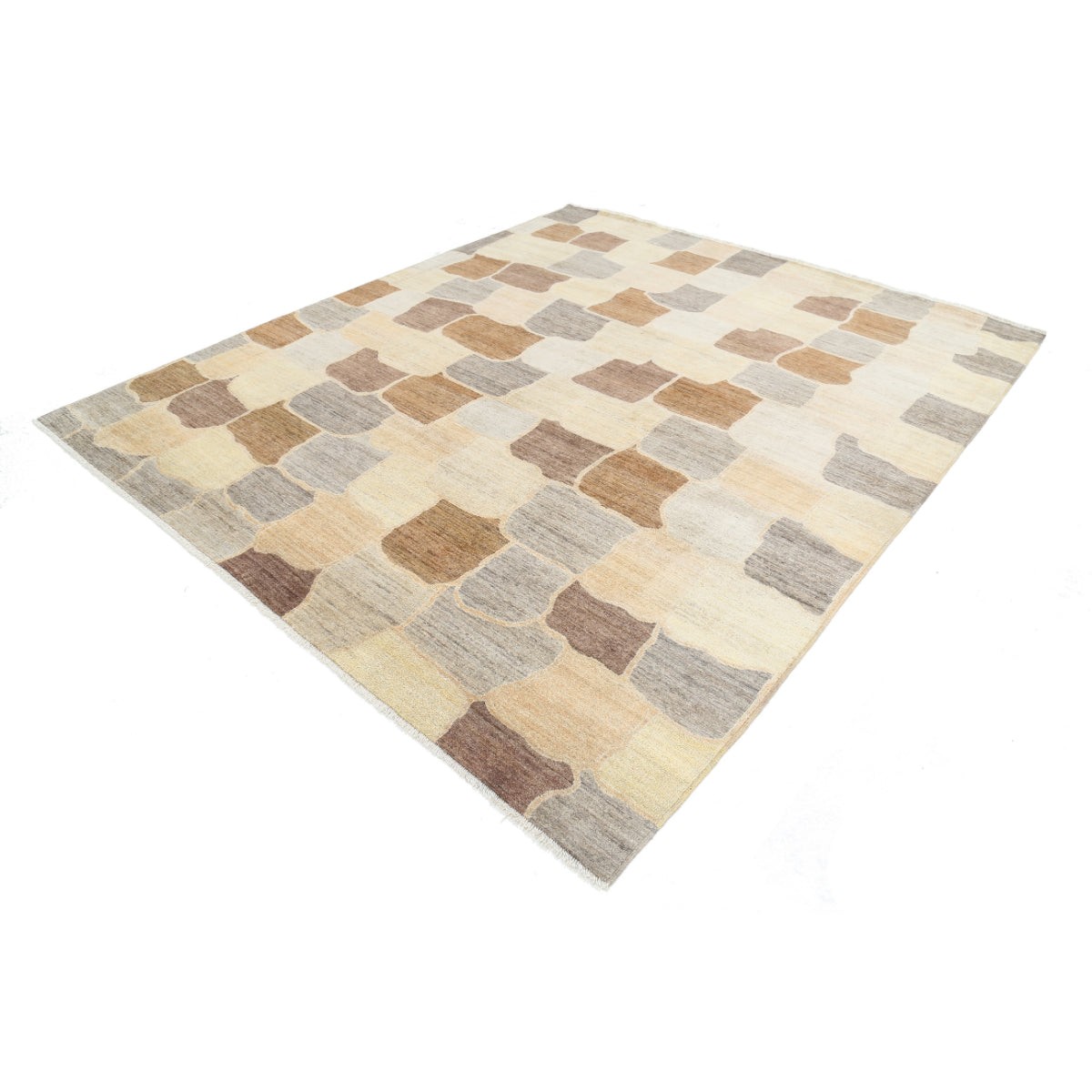 Modcar 8x10 Handmade Double Knotted Washable Wool Rug - Colorful