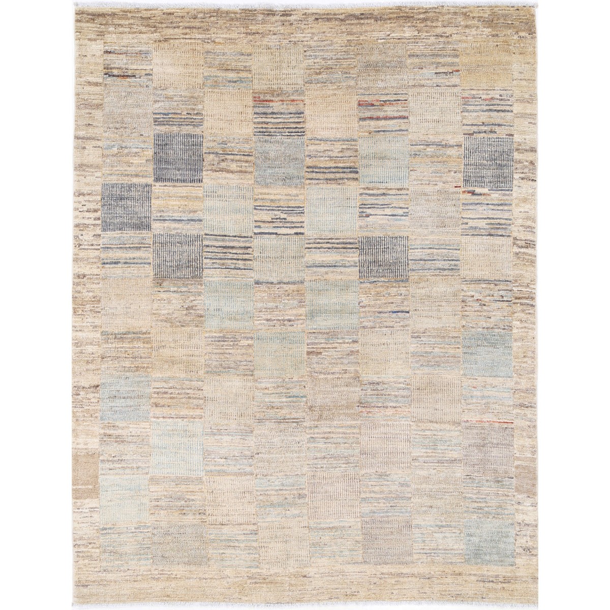 Modcar 5x6 Handmade Double Knotted Washable Wool Rug - Colorful