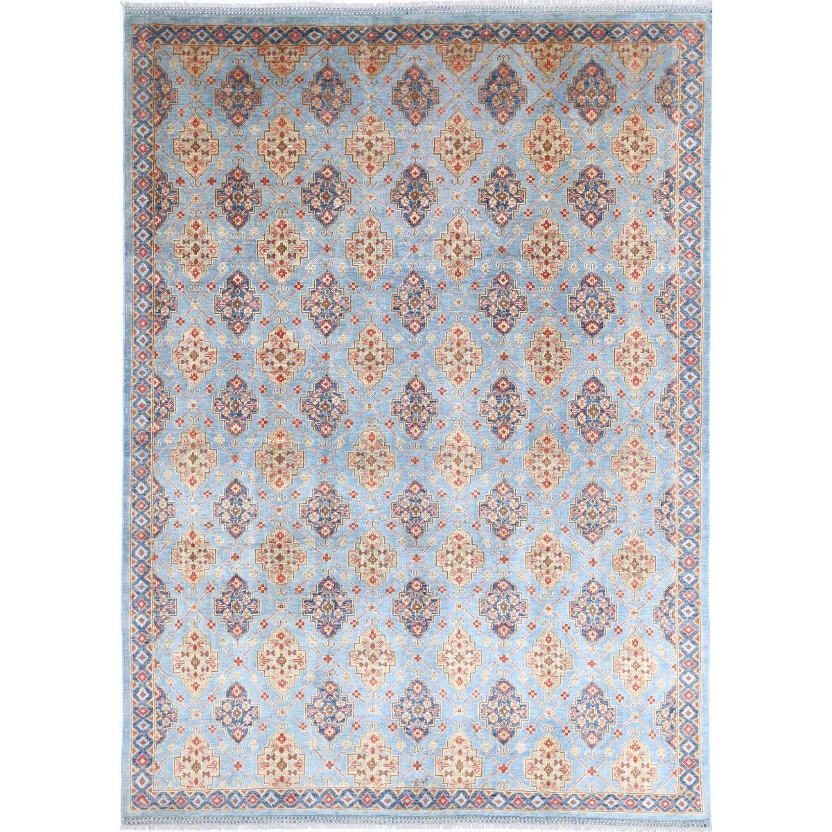 Revival 8x11 Handmade Double Knotted Washable Wool Rug - Colorful