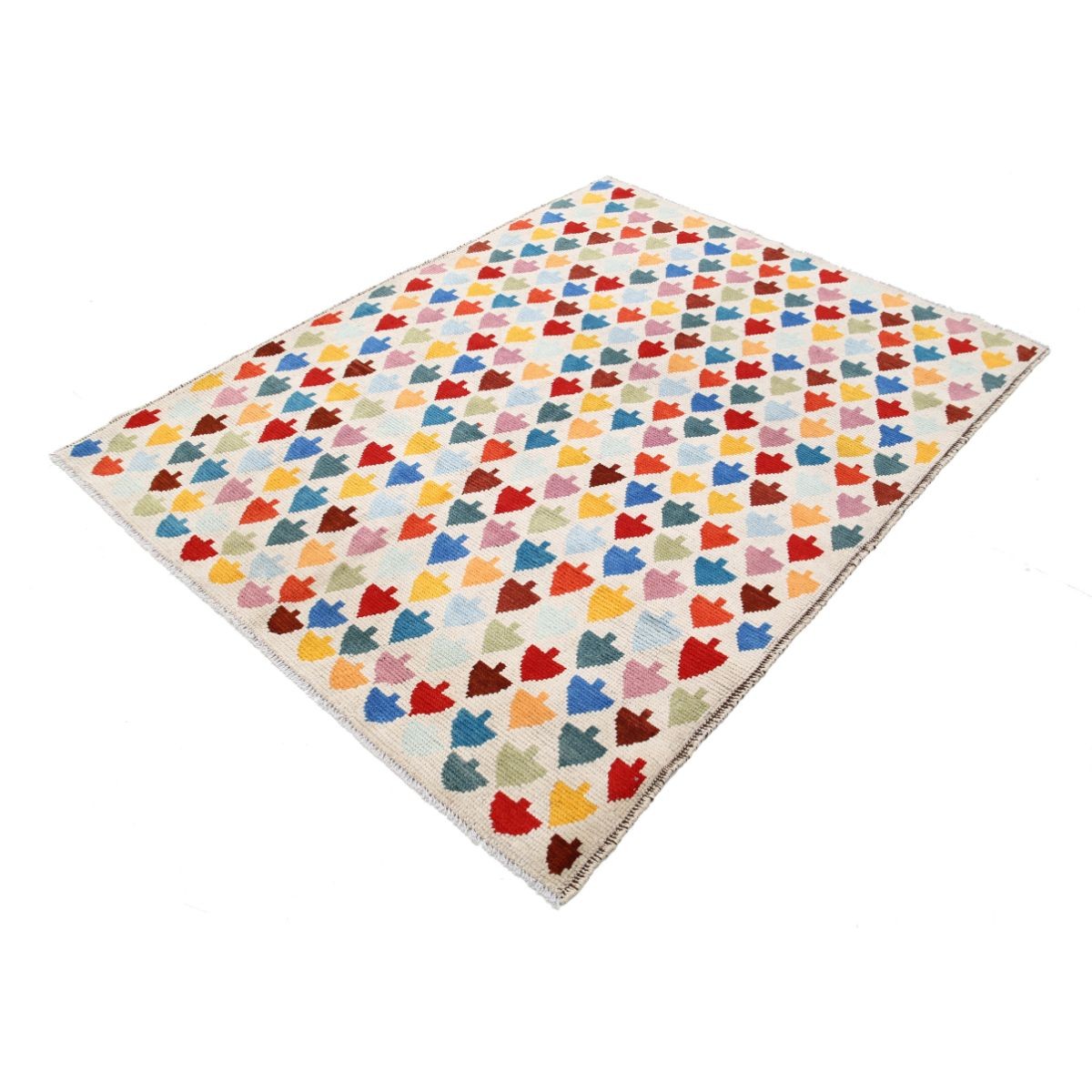 Revival 5x6 Handmade Double Knotted Washable Wool Rug - Colorful
