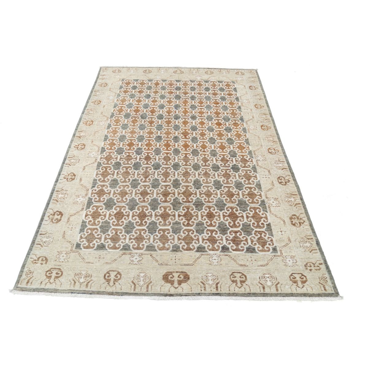 Ziegler 5x7 Handmade Double Knotted Washable Wool Rug - Colorful