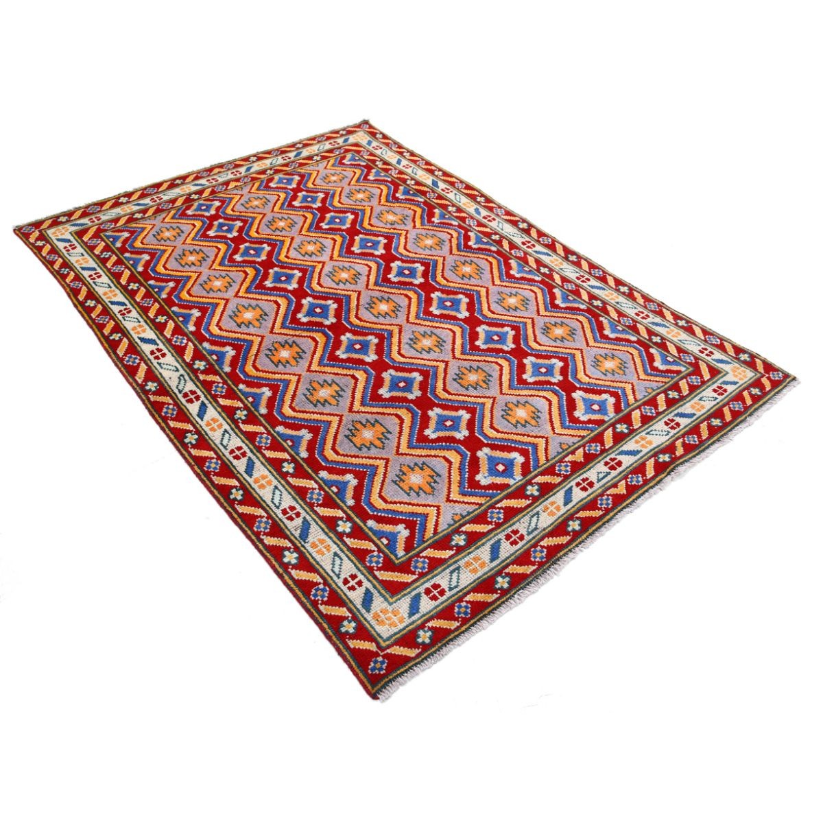 Revival 5x7 Handmade Double Knotted Washable Wool Rug - Colorful