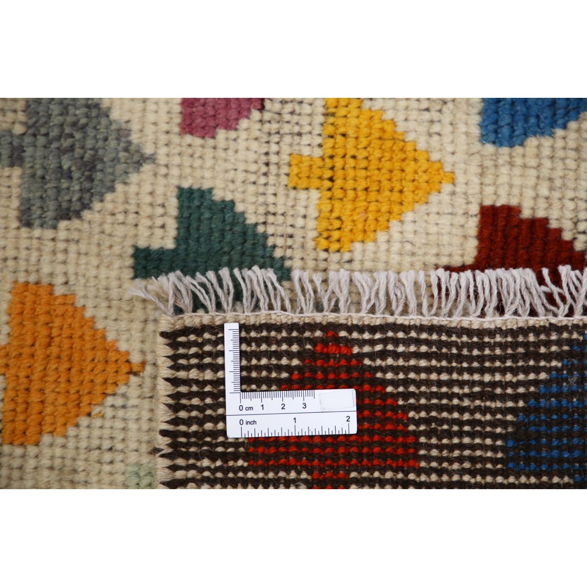 Revival 3x4 Handmade Double Knotted Washable Wool Rug - Colorful