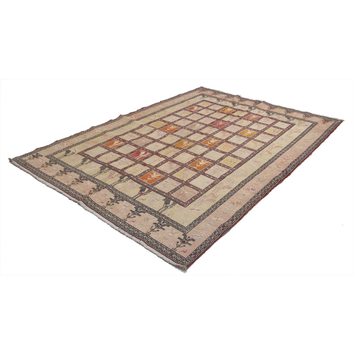 Silki 7x9 Hand Woven Washable Silk Rug - Colorful