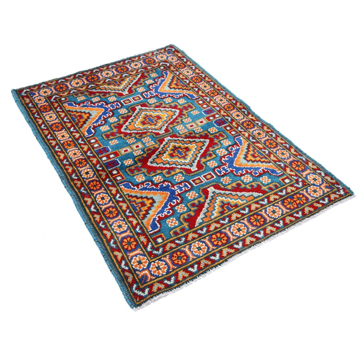 Revival 3x5 Handmade Double Knotted Washable Wool Rug - Colorful