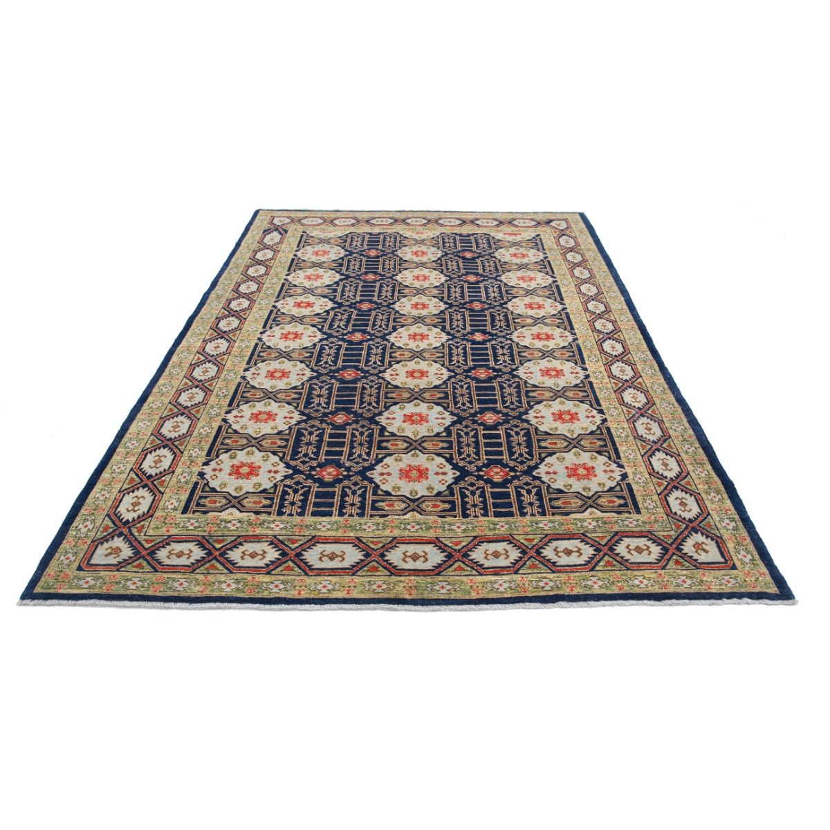 Revival 7x10 Handmade Double Knotted Washable Wool Rug - Colorful