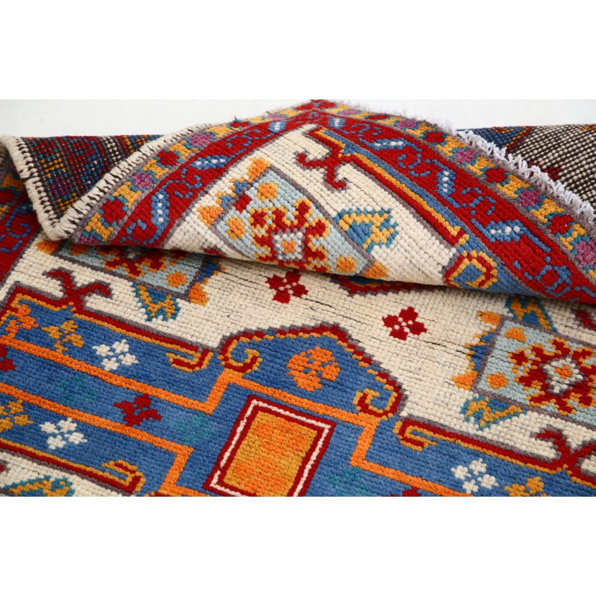 Revival 3x4 Handmade Double Knotted Washable Wool Rug - Colorful