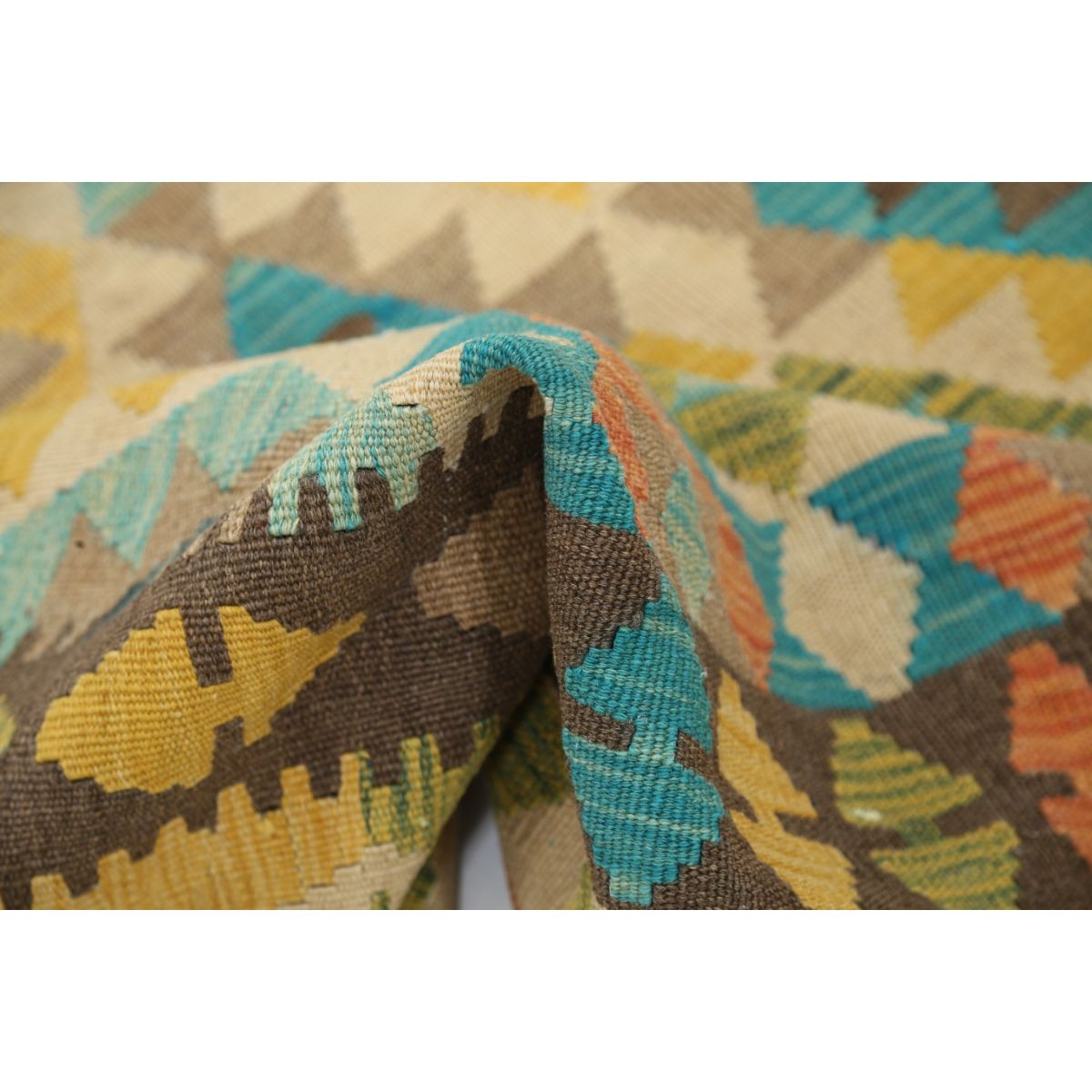 Maimana 4x6 Hand Woven Washable Wool Rug - Colorful