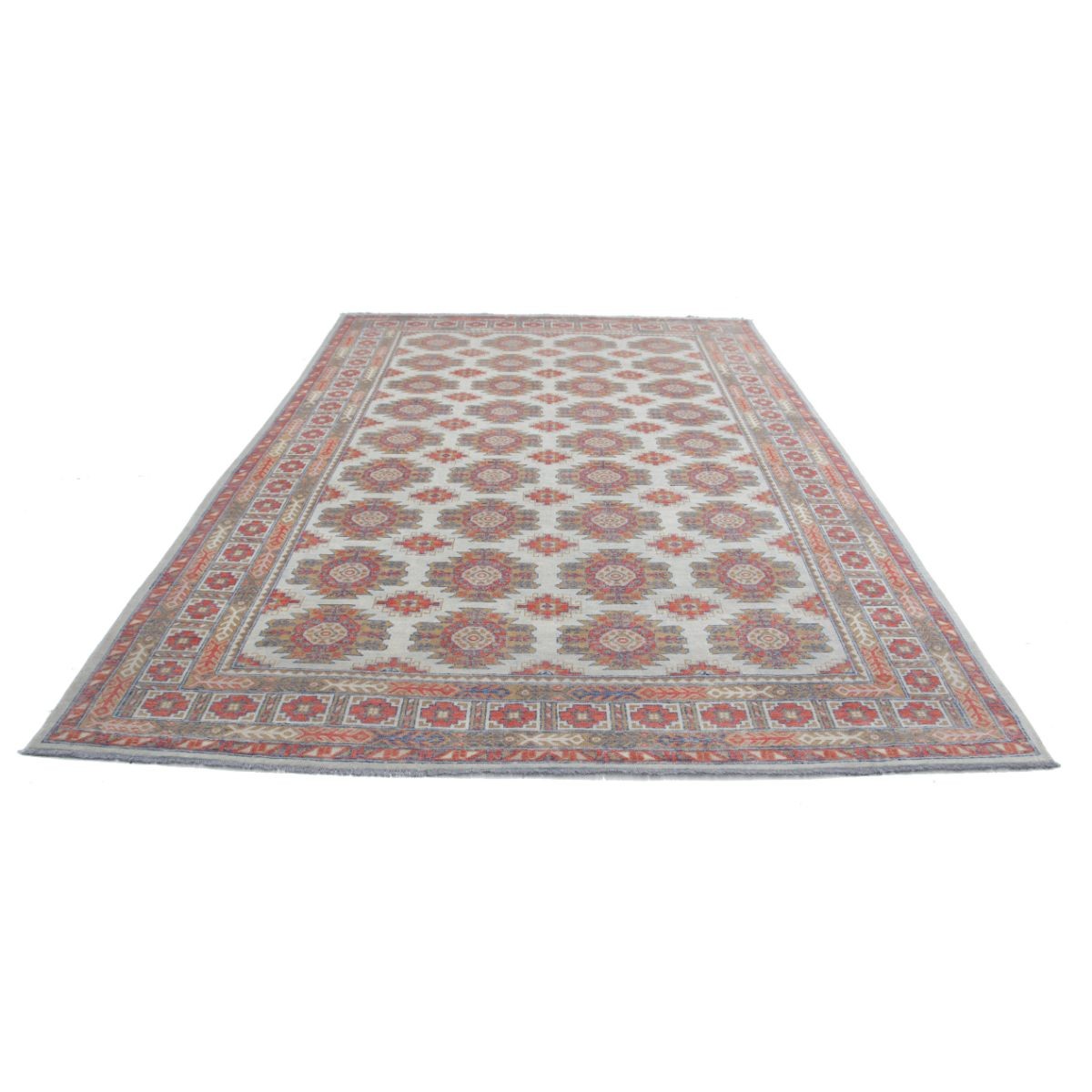 Revival 8x12 Handmade Double Knotted Washable Wool Rug - Colorful