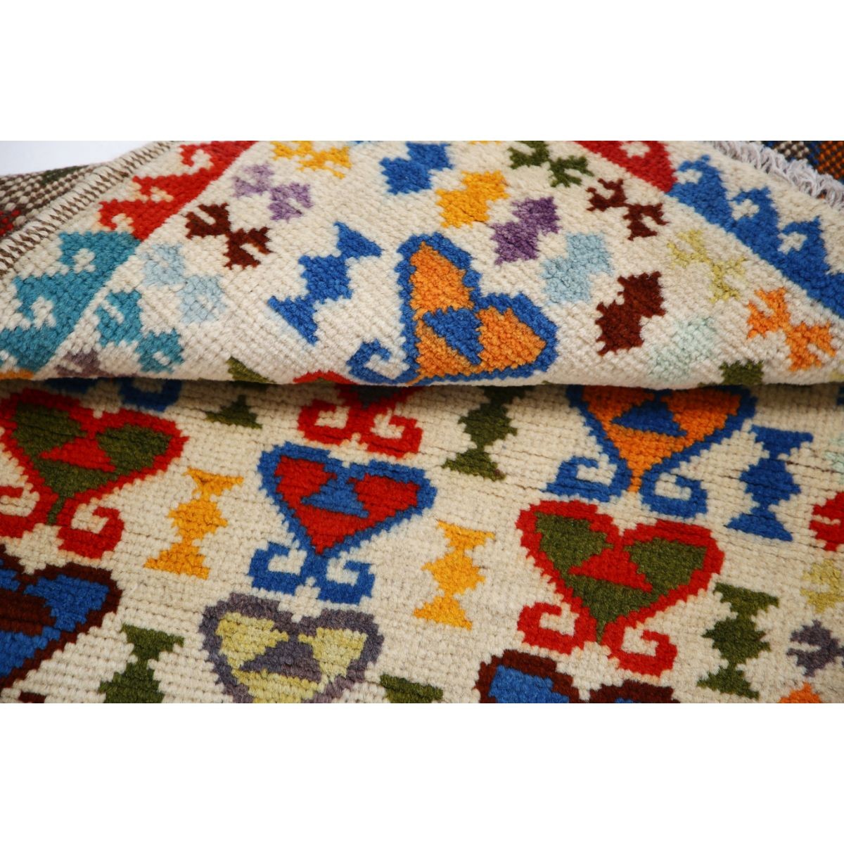Revival 3x4 Handmade Double Knotted Washable Wool Rug - Colorful