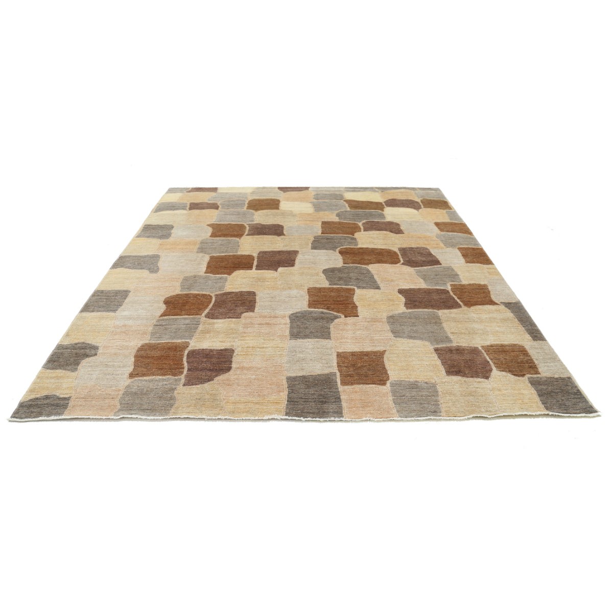 Modcar 8x10 Handmade Double Knotted Washable Wool Rug - Colorful