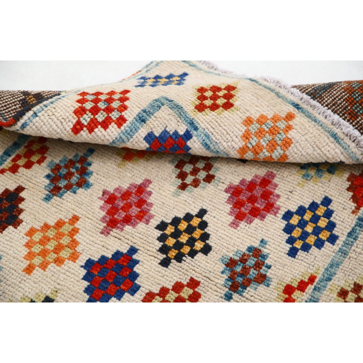 Revival 3x4 Handmade Double Knotted Washable Wool Rug - Colorful