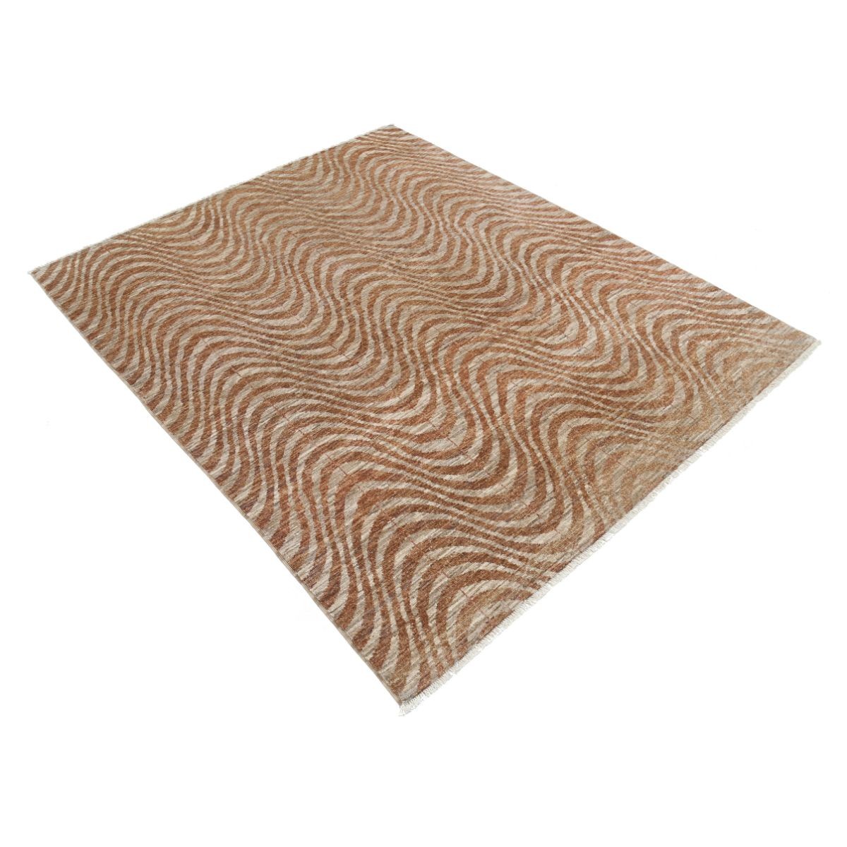 Modcar 5x6 Handmade Double Knotted Washable Wool Rug - Colorful