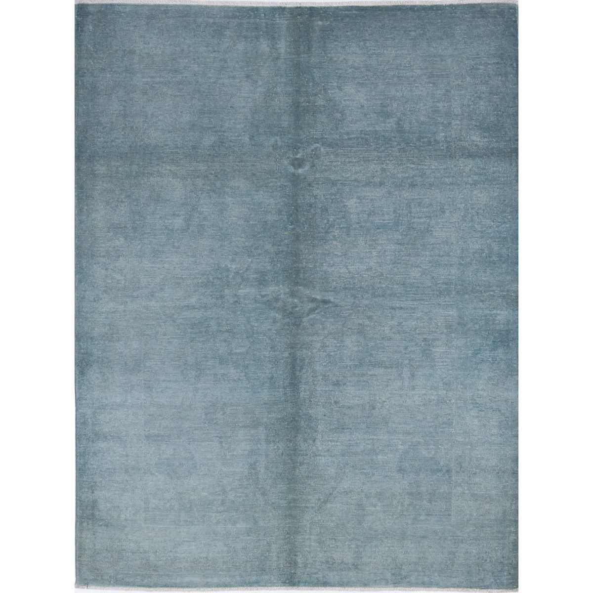 Fine 5x7 Handmade Double Knotted Washable Wool Rug - Monochormatic