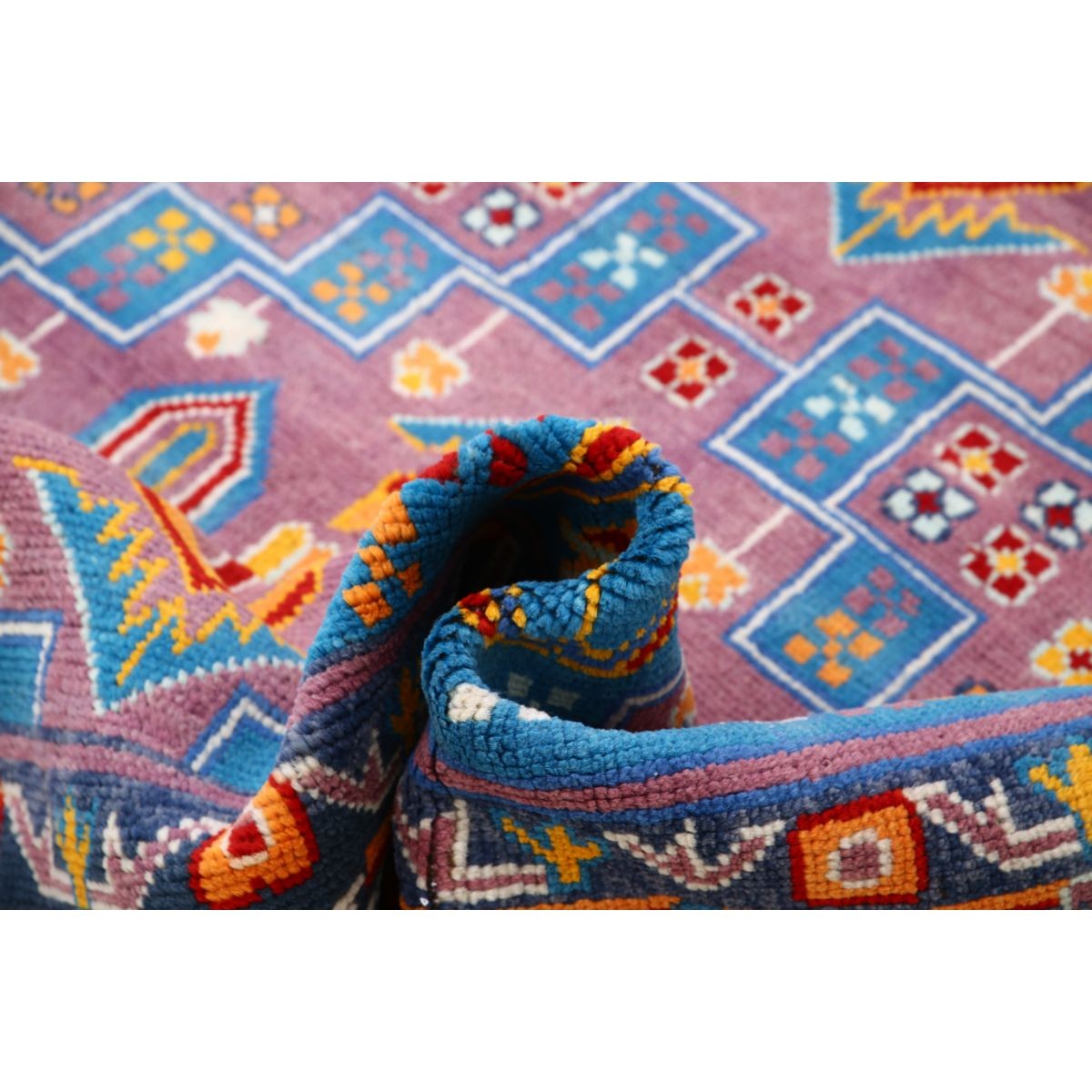 Revival 5x6 Handmade Double Knotted Washable Wool Rug - Colorful