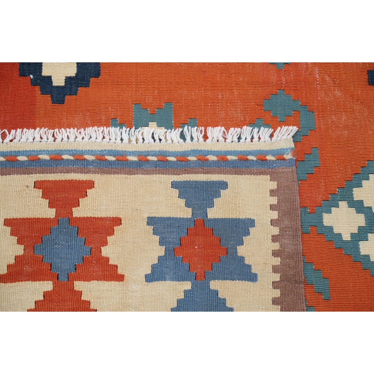 Kafkaas 6x10 Hand Woven Washable Wool Rug - Colorful