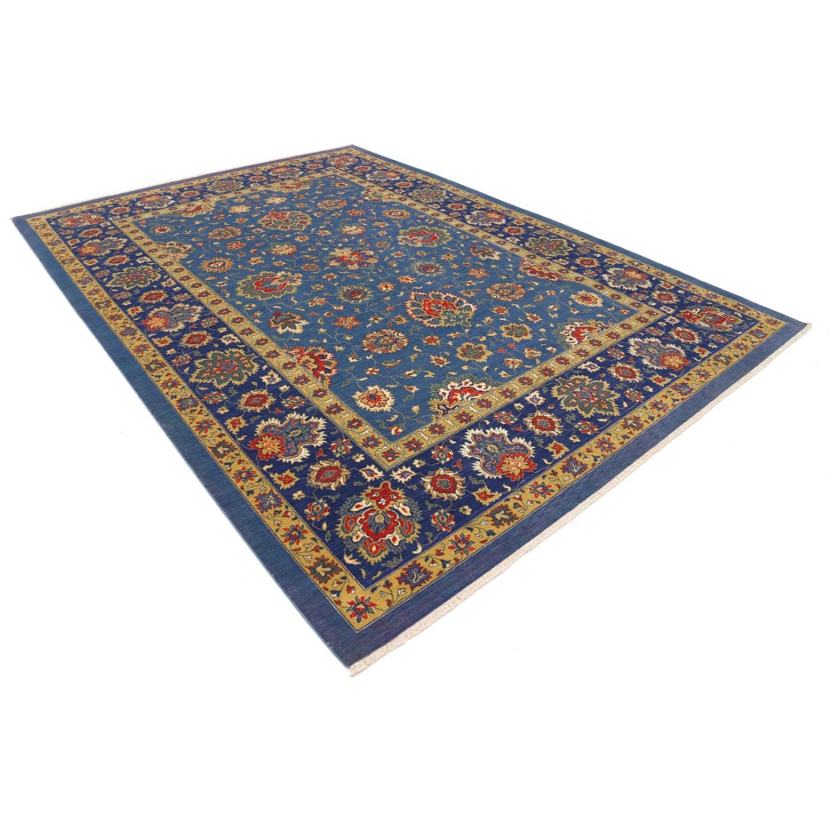 Gulshan-8'10" 9x12 Machine-Made Washable Wool Rug - Colorful