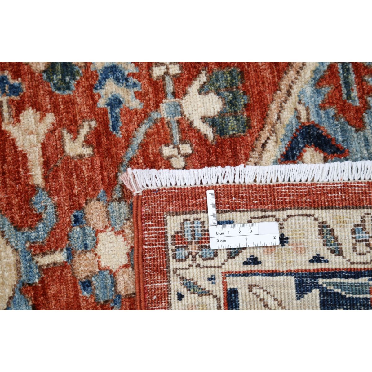 Heriz 8x10 Handmade Double Knotted Washable Wool Rug - Colorful