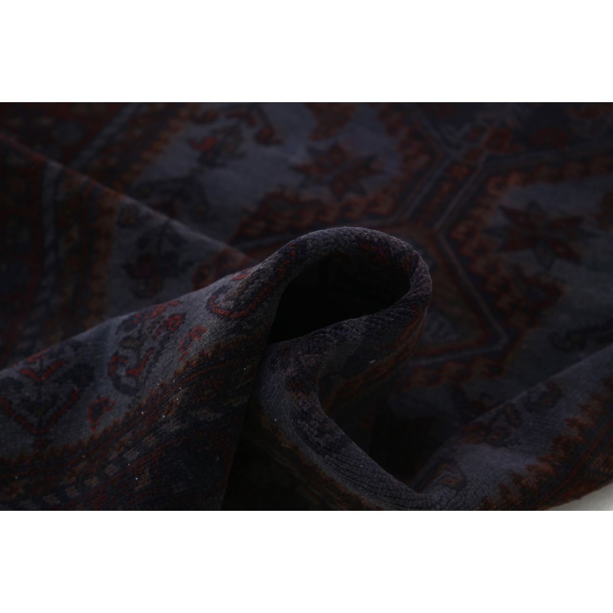 Overdye 4x5 Handmade Double Knotted Washable Wool Rug - Monochormatic