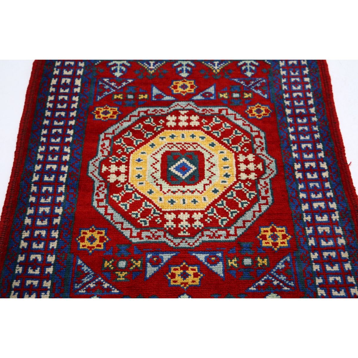 Revival 3x4 Handmade Double Knotted Washable Wool Rug - Colorful