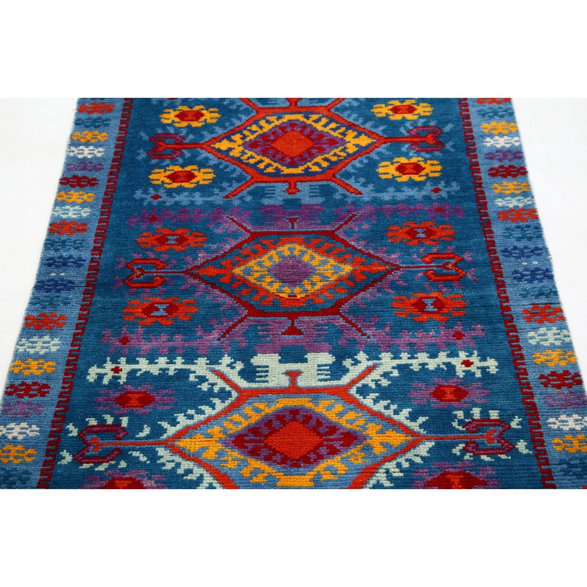 Revival 3x5 Handmade Double Knotted Washable Wool Rug - Colorful