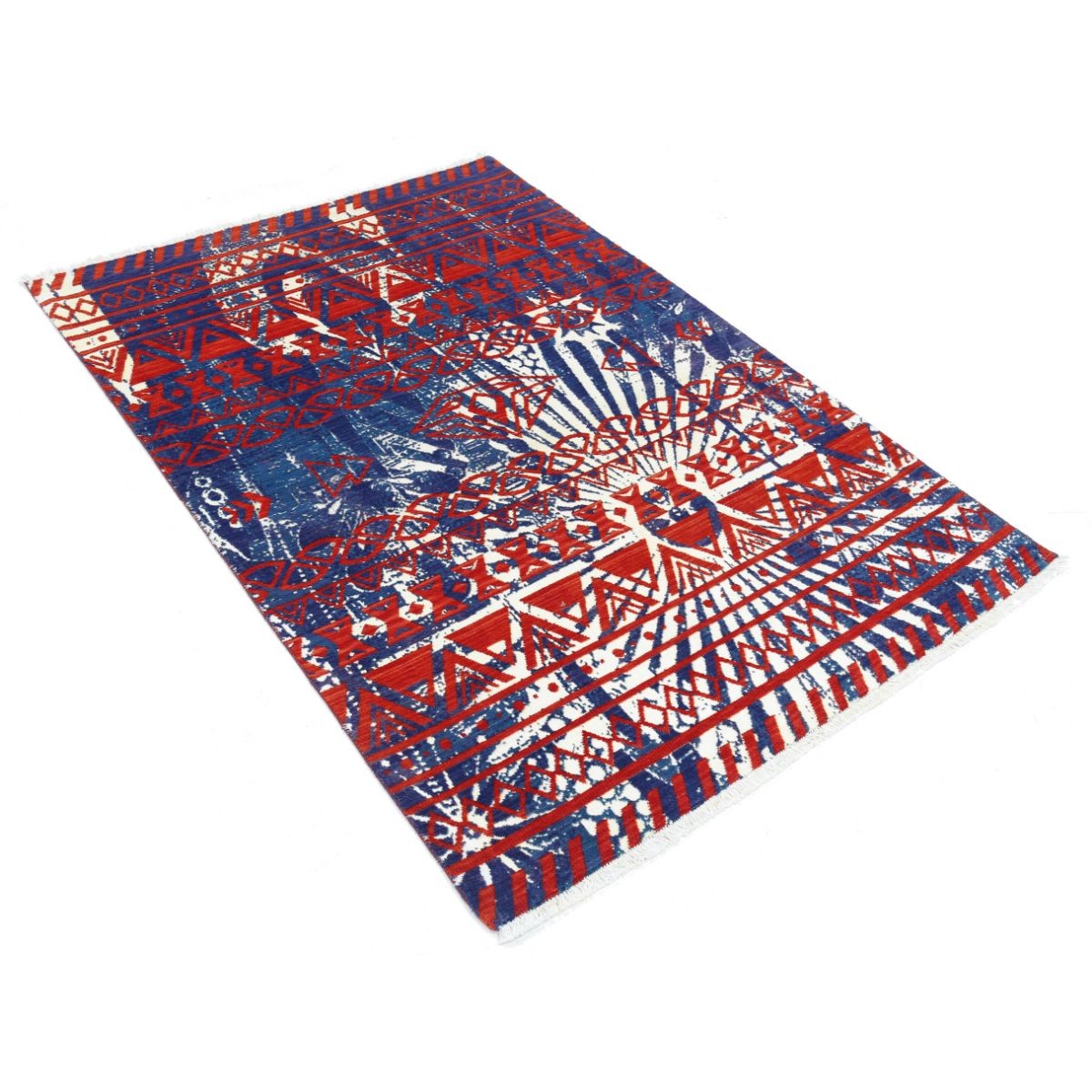 Dhanak 4x6 Machine-Made Washable Wool Rug - Colorful