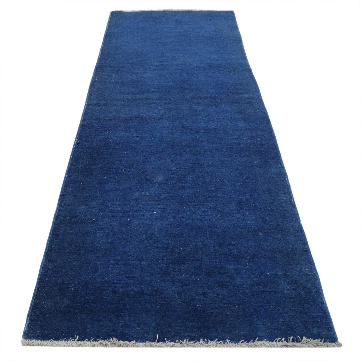 Overdye 2x8 Handmade Double Knotted Washable Wool Runner - Monochormatic