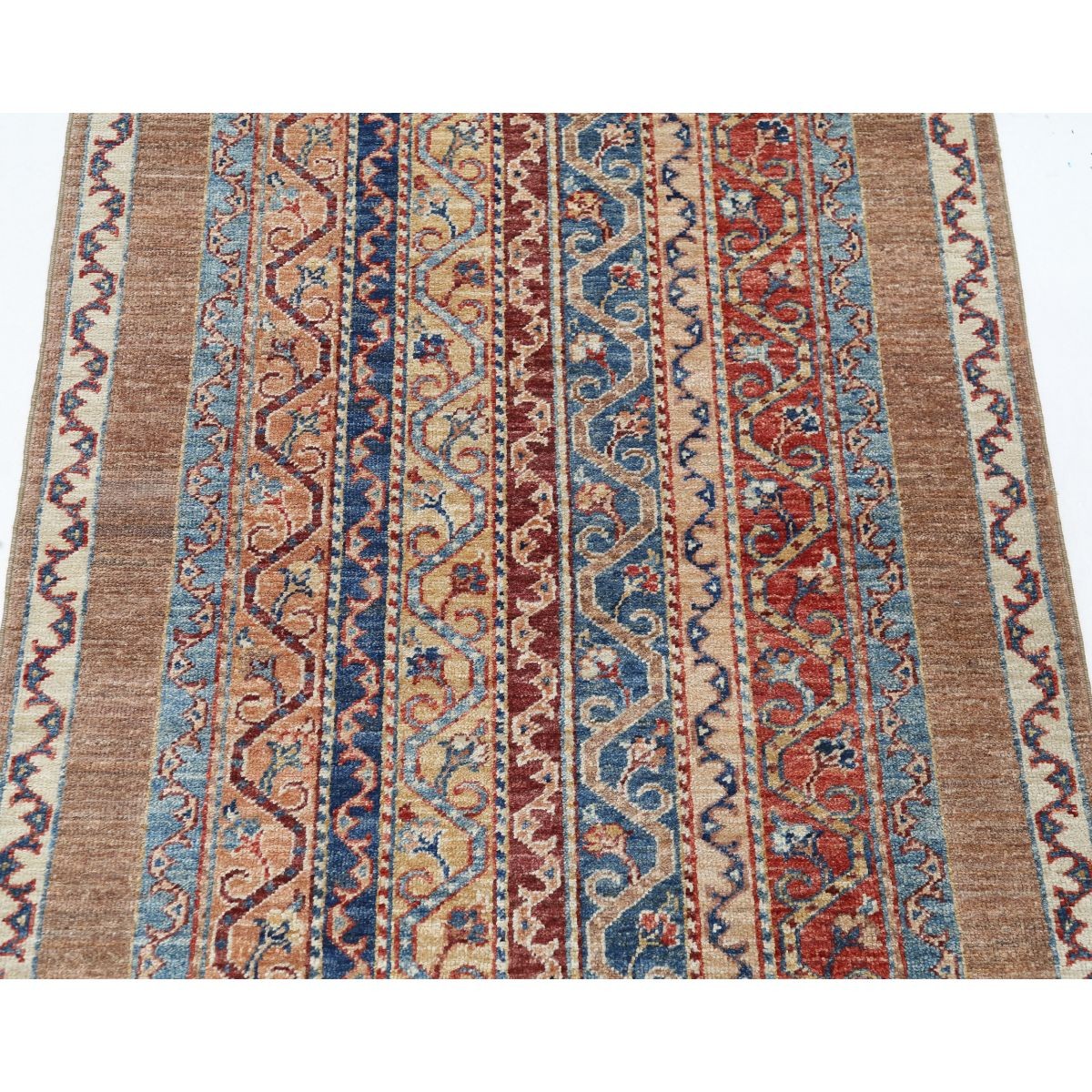Shaal 3x4 Handmade Double Knotted Washable Wool Rug - Colorful