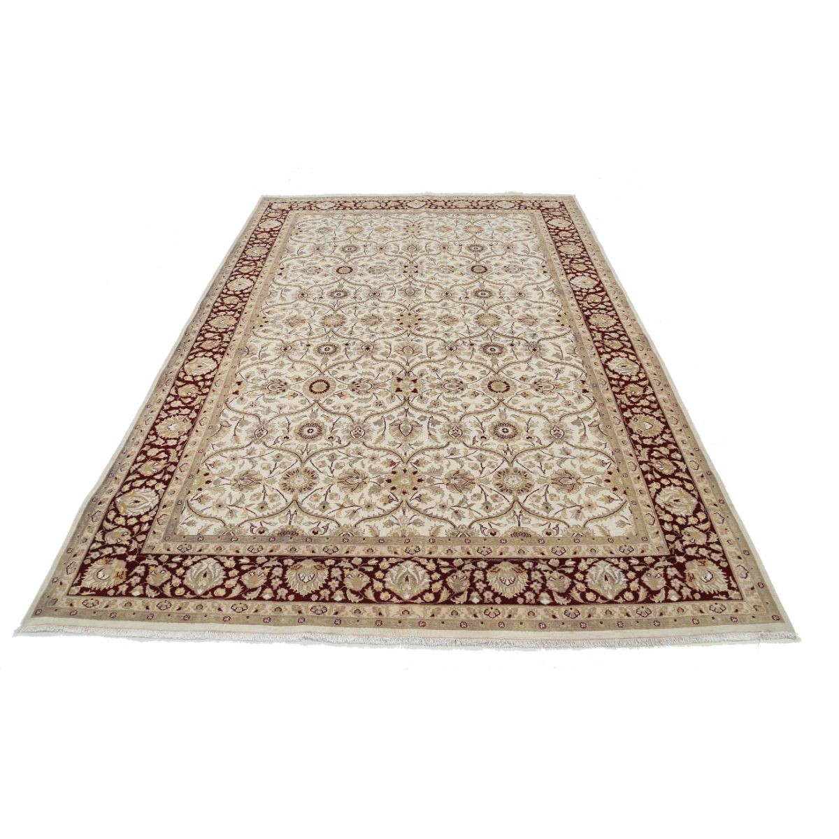 Heritage 7x10 Handmade Double Knotted Washable Wool/Silk Rug - Colorful
