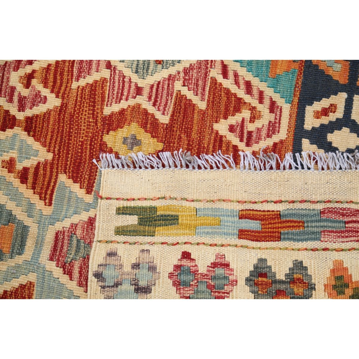 Maimana 5x7 Hand Woven Washable Wool Rug - Colorful