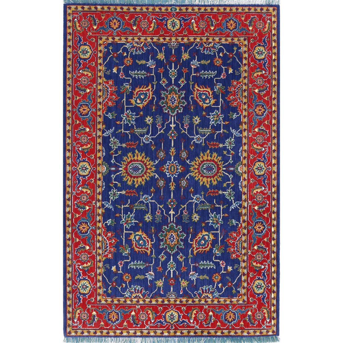 Gulshan 4x6 Powered-Loomed Washable Wool Rug - Colorful