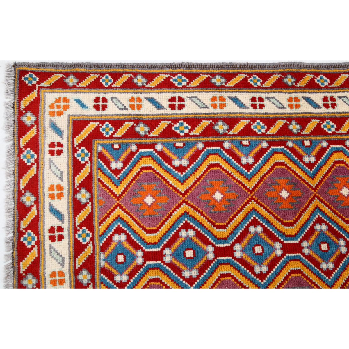 Revival 6x8 Handmade Double Knotted Washable Wool Rug - Colorful