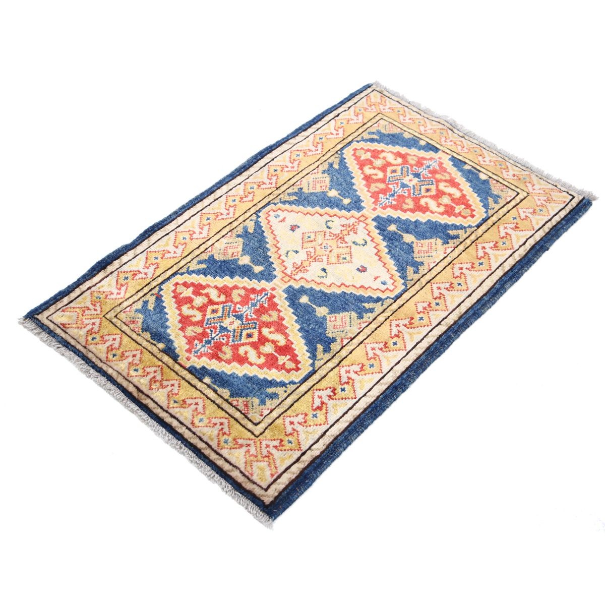 Revival 2x3 Handmade Double Knotted Washable Wool Rug - Colorful