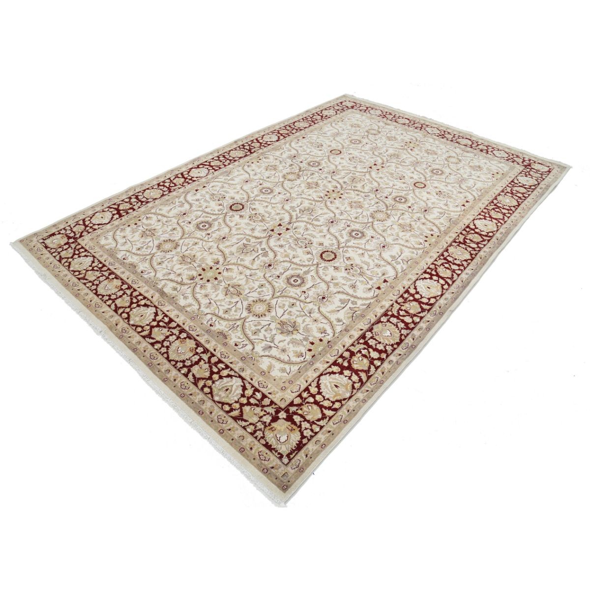 Heritage 7x10 Handmade Double Knotted Washable Wool/Silk Rug - Colorful