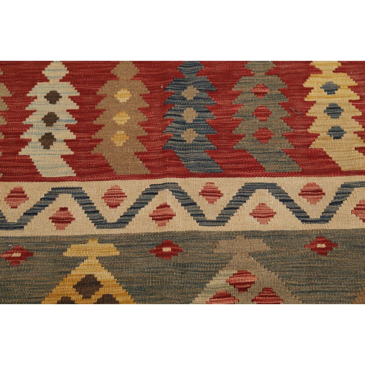 Maimana 8x10 Hand Woven Washable Wool Rug - Colorful