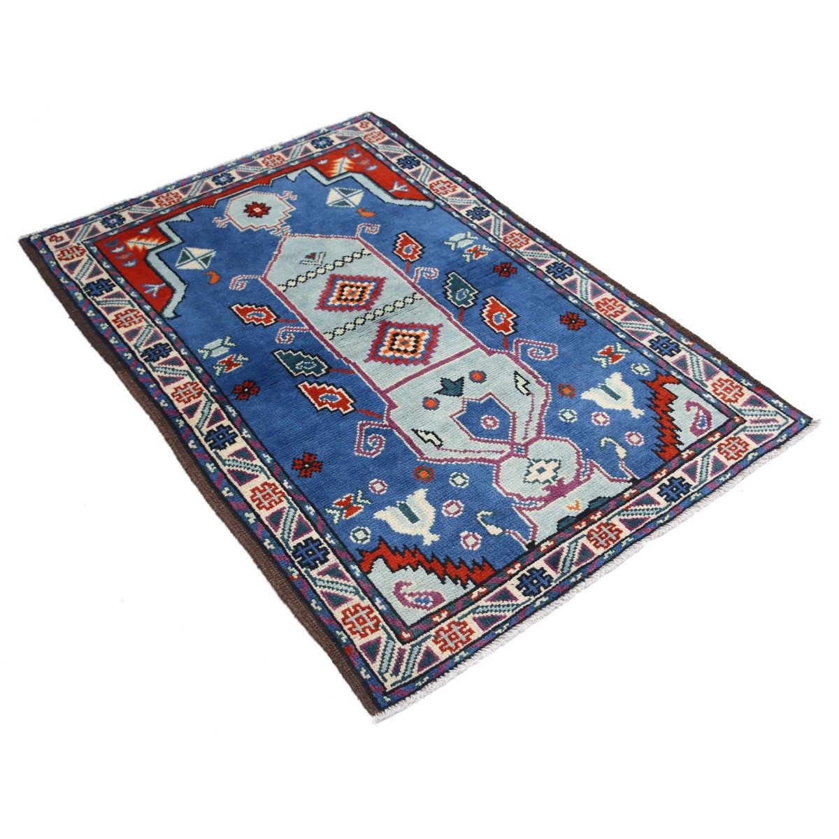 Revival 3x5 Handmade Double Knotted Washable Wool Rug - Colorful