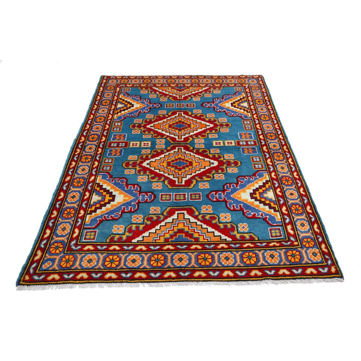 Revival 5x7 Handmade Double Knotted Washable Wool Rug - Colorful