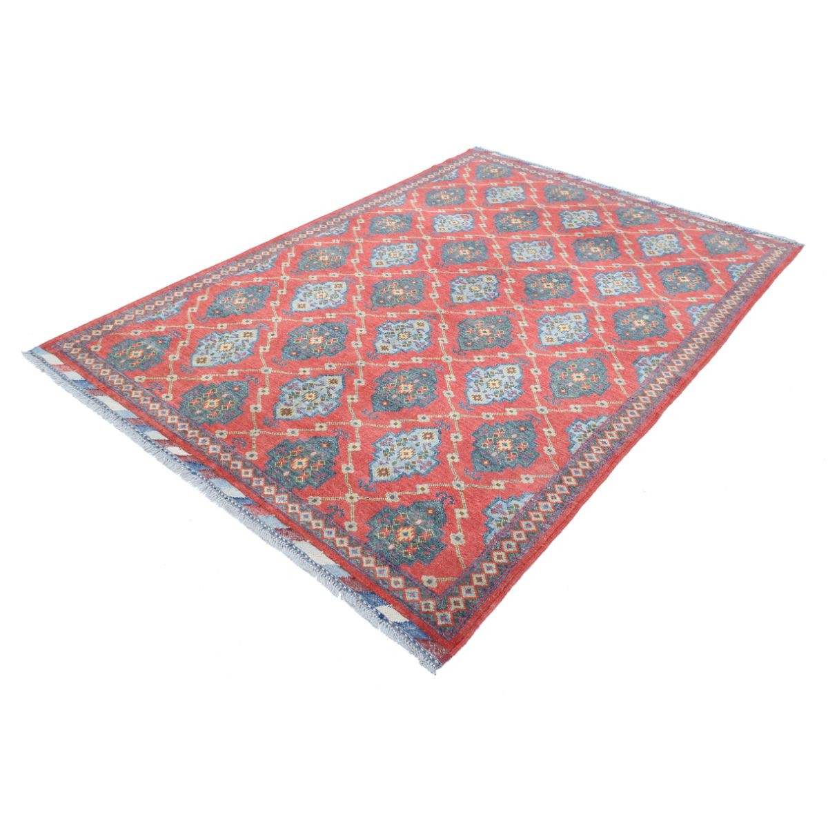 Revival 6x8 Handmade Double Knotted Washable Wool Rug - Colorful