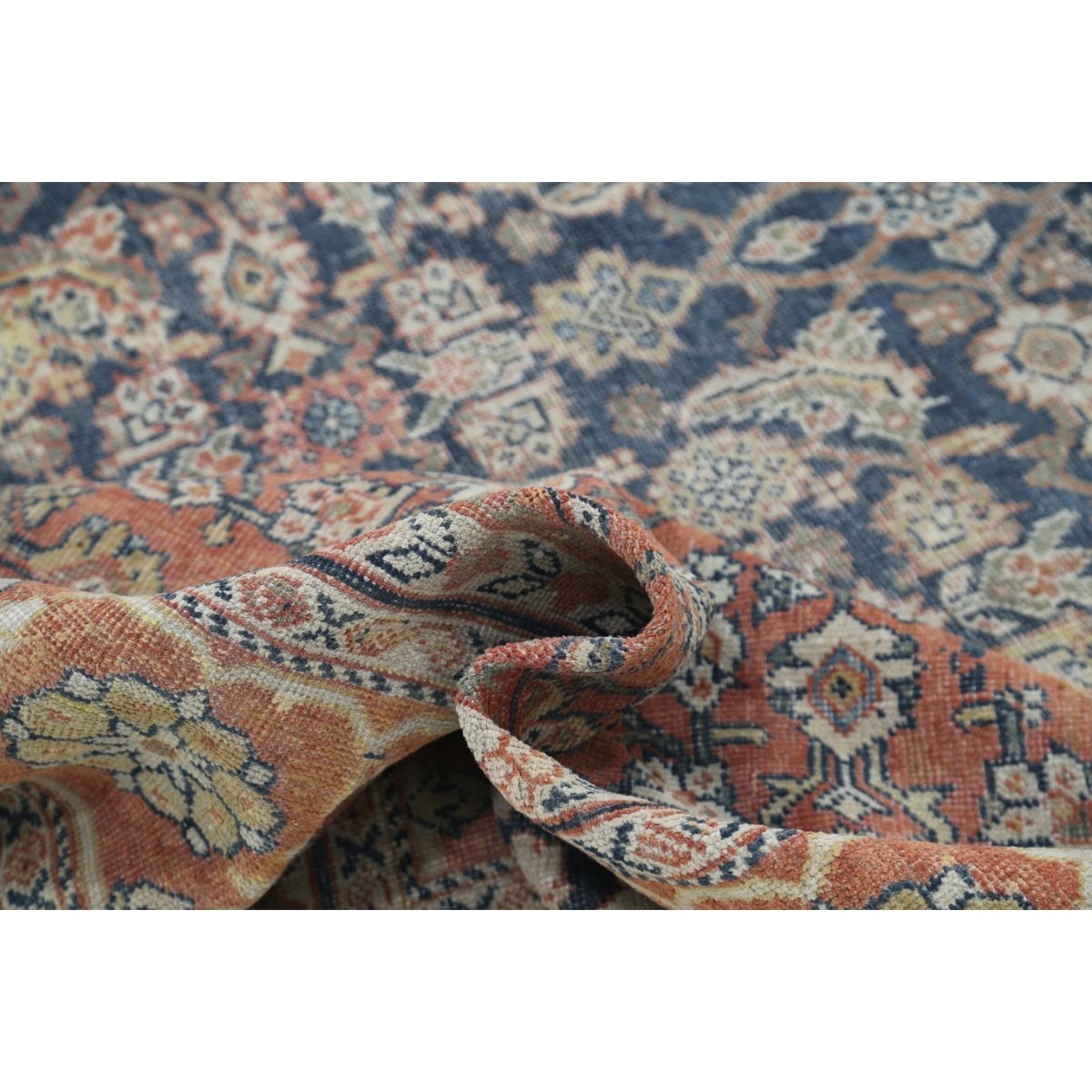 Vintage 11x14 Handmade Double Knotted Washable Wool Rug - Soft Hues