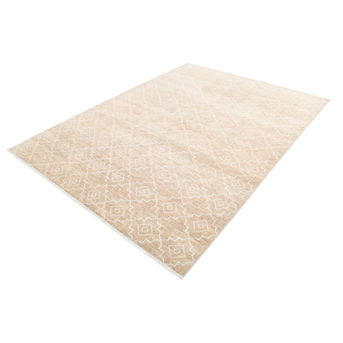 Modcar 7x9 Handmade Double Knotted Washable Wool Rug - Colorful