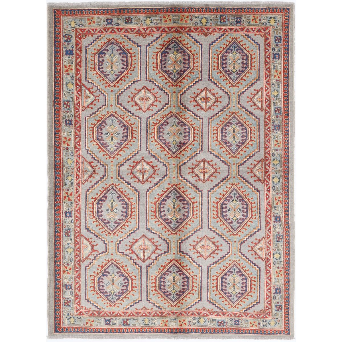 Revival 6x8 Handmade Double Knotted Washable Wool Rug - Colorful