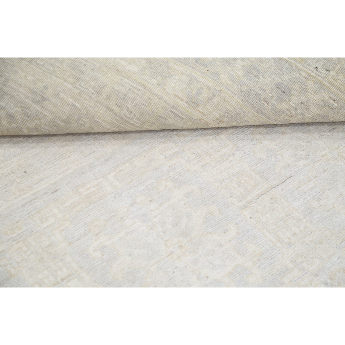 Khotan 16x19 Handmade Double Knotted Washable Wool Rug - Soft Hues