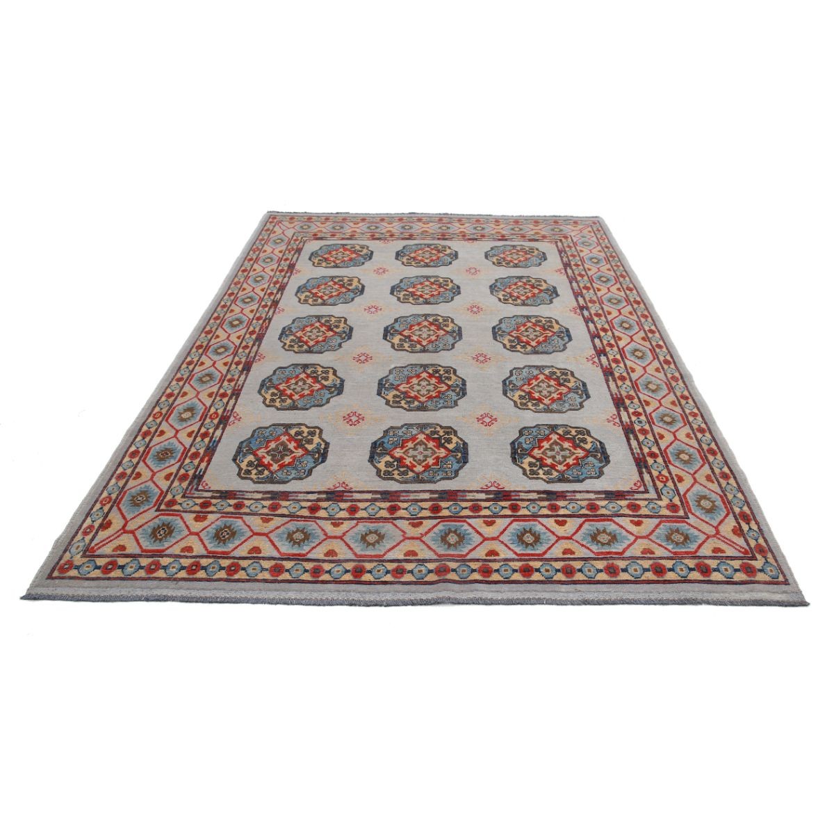 Revival 7x9 Handmade Double Knotted Washable Wool Rug - Colorful