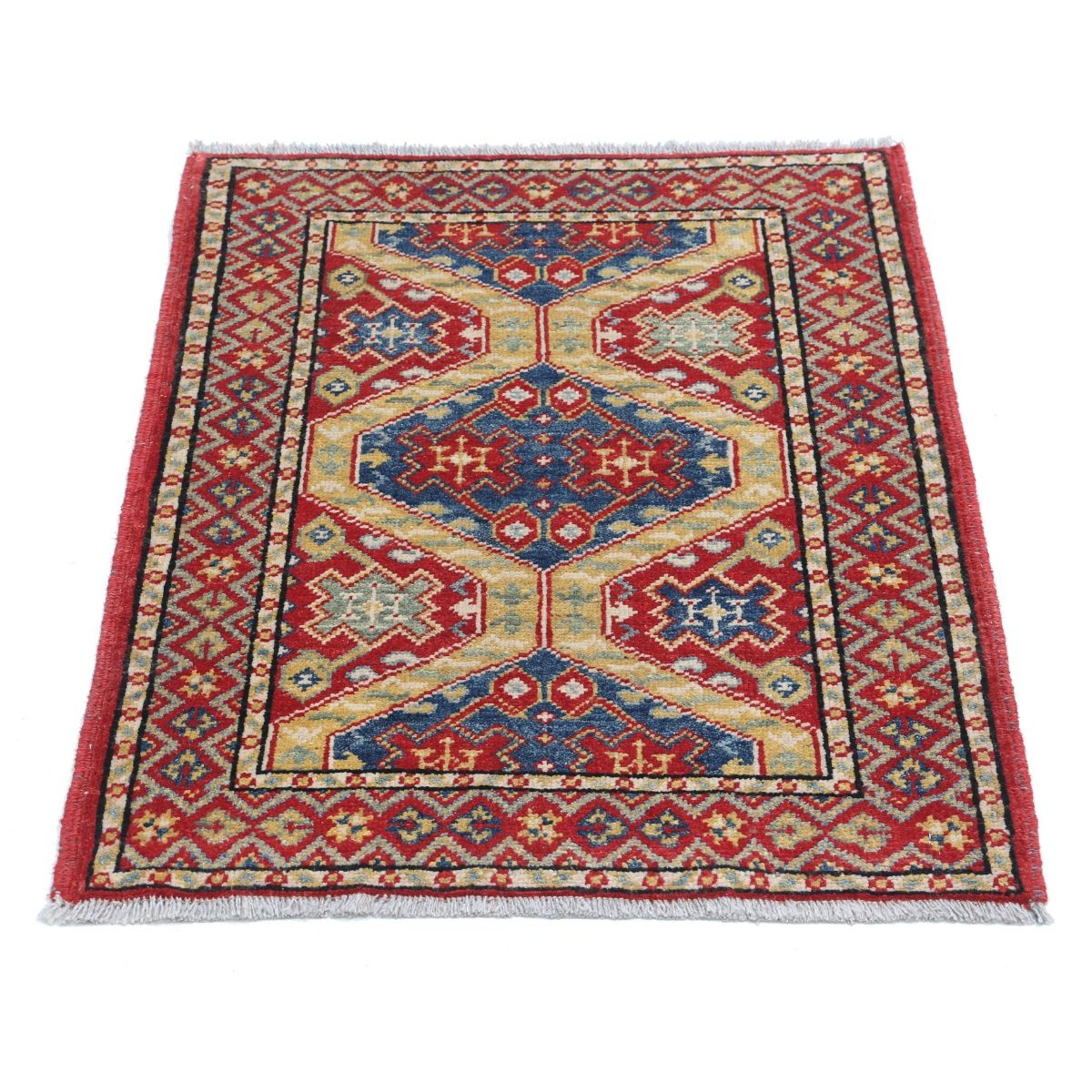 Revival 2x3 Handmade Double Knotted Washable Wool Rug - Colorful