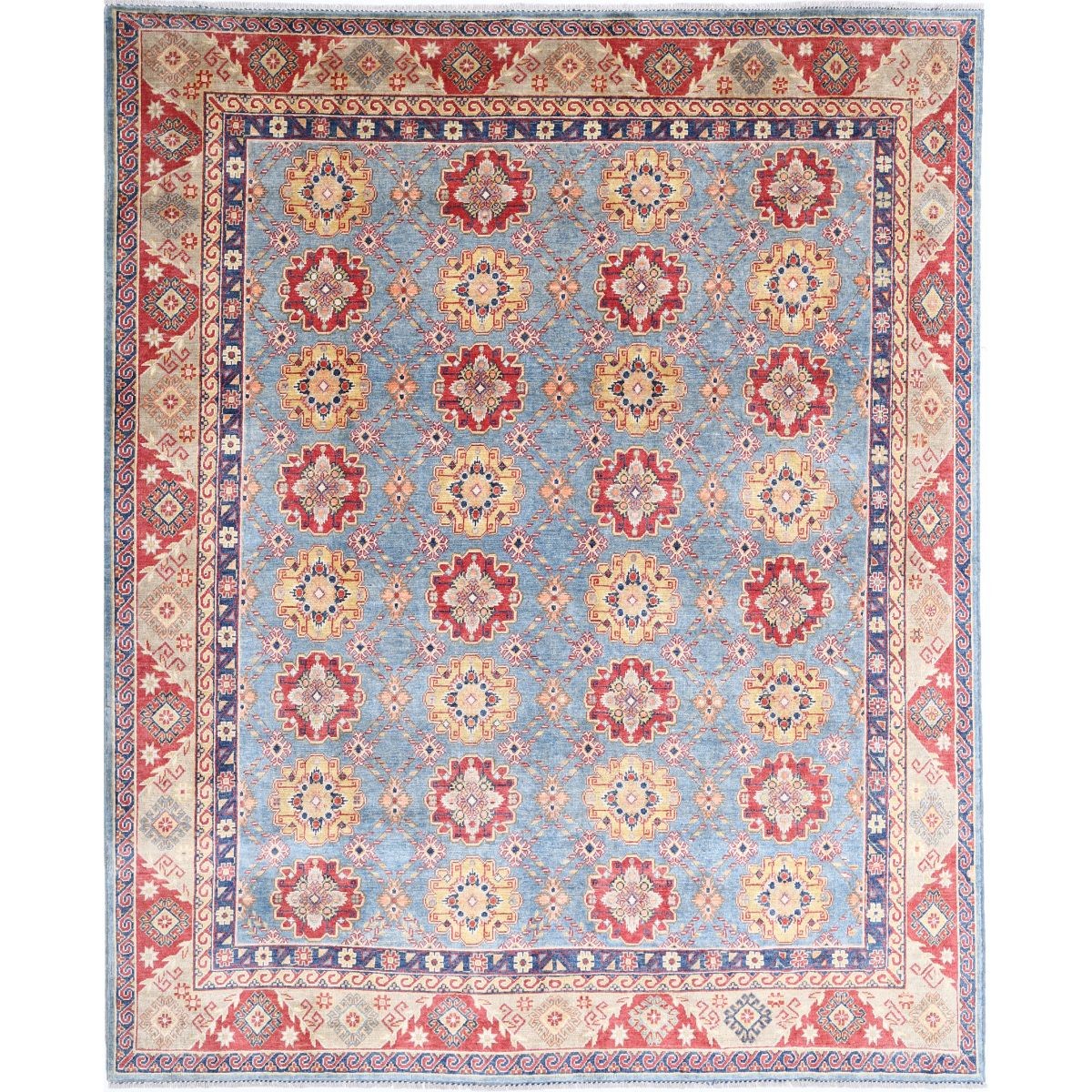 Revival 8x10 Handmade Double Knotted Washable Wool Rug - Colorful